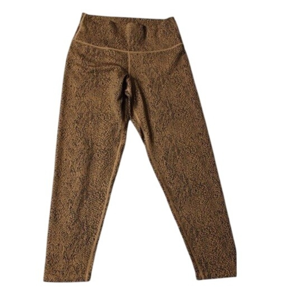 Sage Collective Leggings Womens Small Brown Crackle Print High Waist Activewear